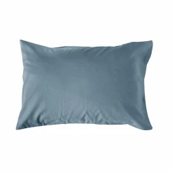 Taie d'oreiller coton lin Valentine - Bleu Gris - 50 x 70 cm