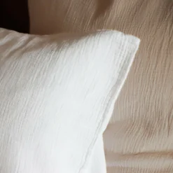 Taie d'oreiller gaze de coton bio Lou - Blanc - 50 x 70 cm