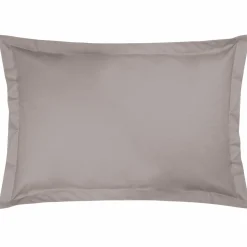 Taie d'oreiller percale bio Elise - Gris Mastic - Taie d'oreiller 50 x 75 cm