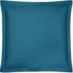 Taie d'oreiller percale bio Elise - Bleu Paon - Taie d'oreiller 65 x 65 cm