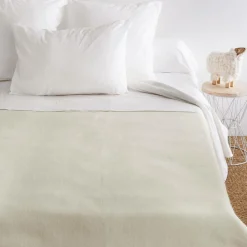 TOISON D'OR Couverture 100% laine Woolmark 500g Volta - Naturel - 220 x 240 cm