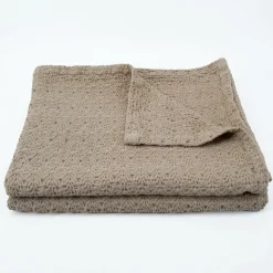 TOISON D'OR Dessus de lit coton stone-washed Bari - Dune - 180 x 250 cm