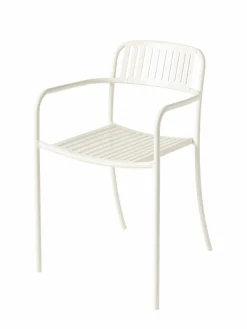 TOLIX Fauteuil lames Patio - Blanc Perlé