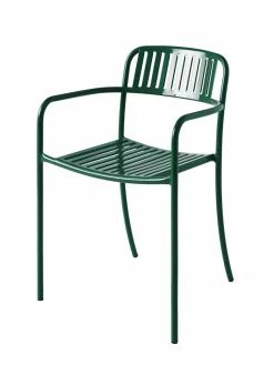 TOLIX Fauteuil lames Patio - Vert Mousse