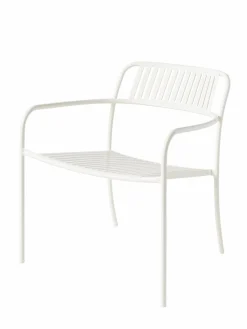 TOLIX Fauteuil lounge lames Patio - Blanc Pur