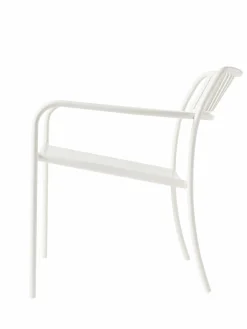 TOLIX Fauteuil lounge lames Patio - Blanc Pur