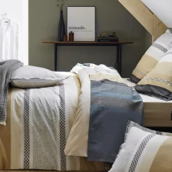 TRADILINGE Housse de couette percale Marlow Acier - 140 x 200 cm