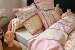 TRADILINGE Taie de traversin coton Inouk rose - Rose - 86 x 140 cm