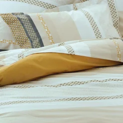 TRADILINGE Taie d'oreiller percale Marlow Miel - 65 x 65 cm