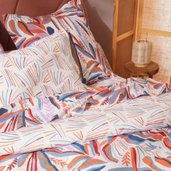 TRADILINGE Taie oreiller coton Perroquet Salsa - 50 x 70 cm