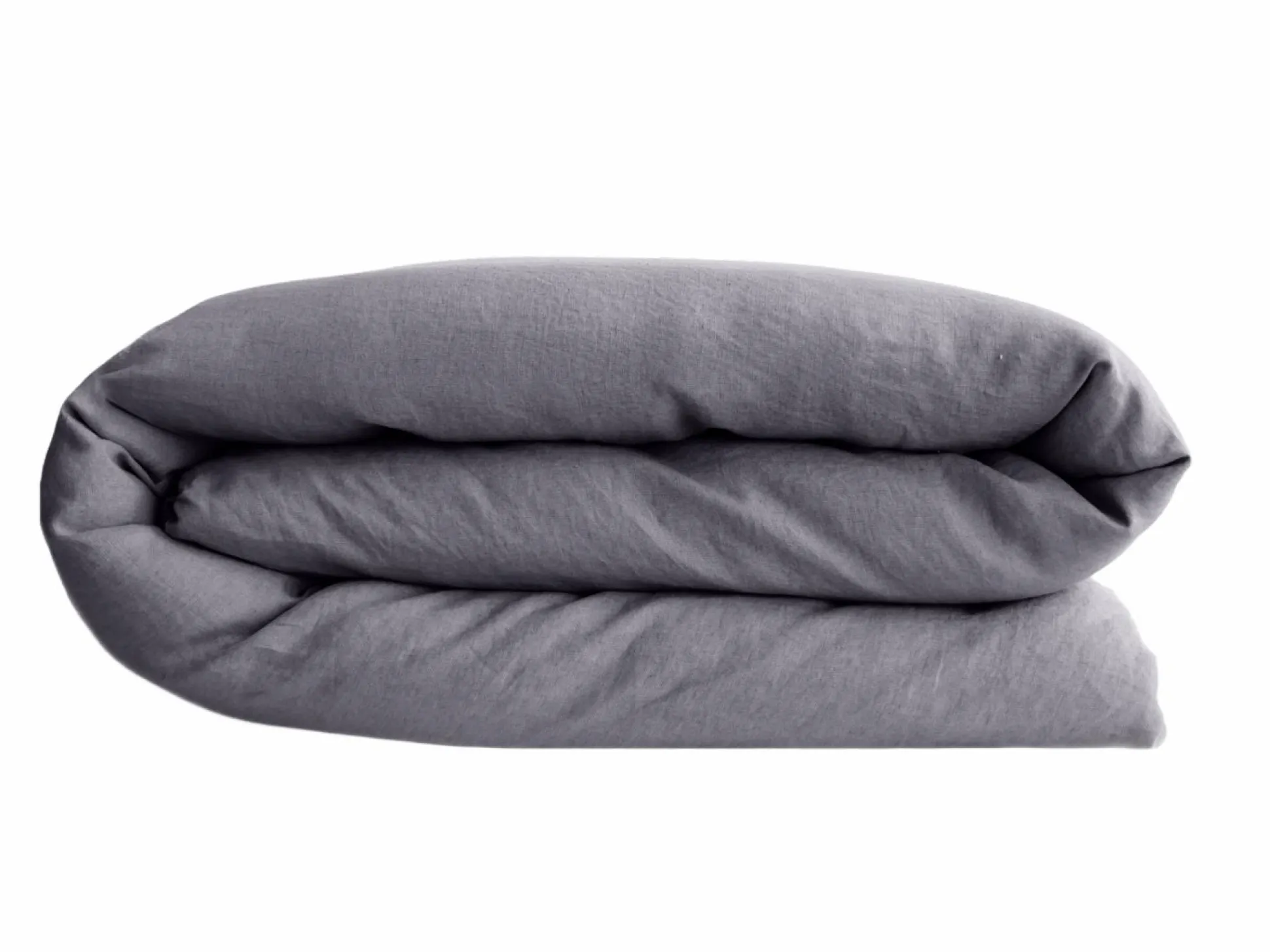 VENT DU SUD Housse de couette lin lavé Salomé - Brume - 140 x 200 cm