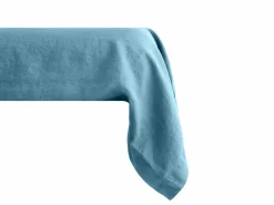 VENT DU SUD Taie de traversin lin lavé Salomé - Bleu Topaze - Taie de traversin 43 x 195 cm