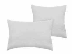 VENT DU SUD Taie d'oreiller lin lavé Salomé - Blanc - Taie d'oreiller 63 x 63 cm