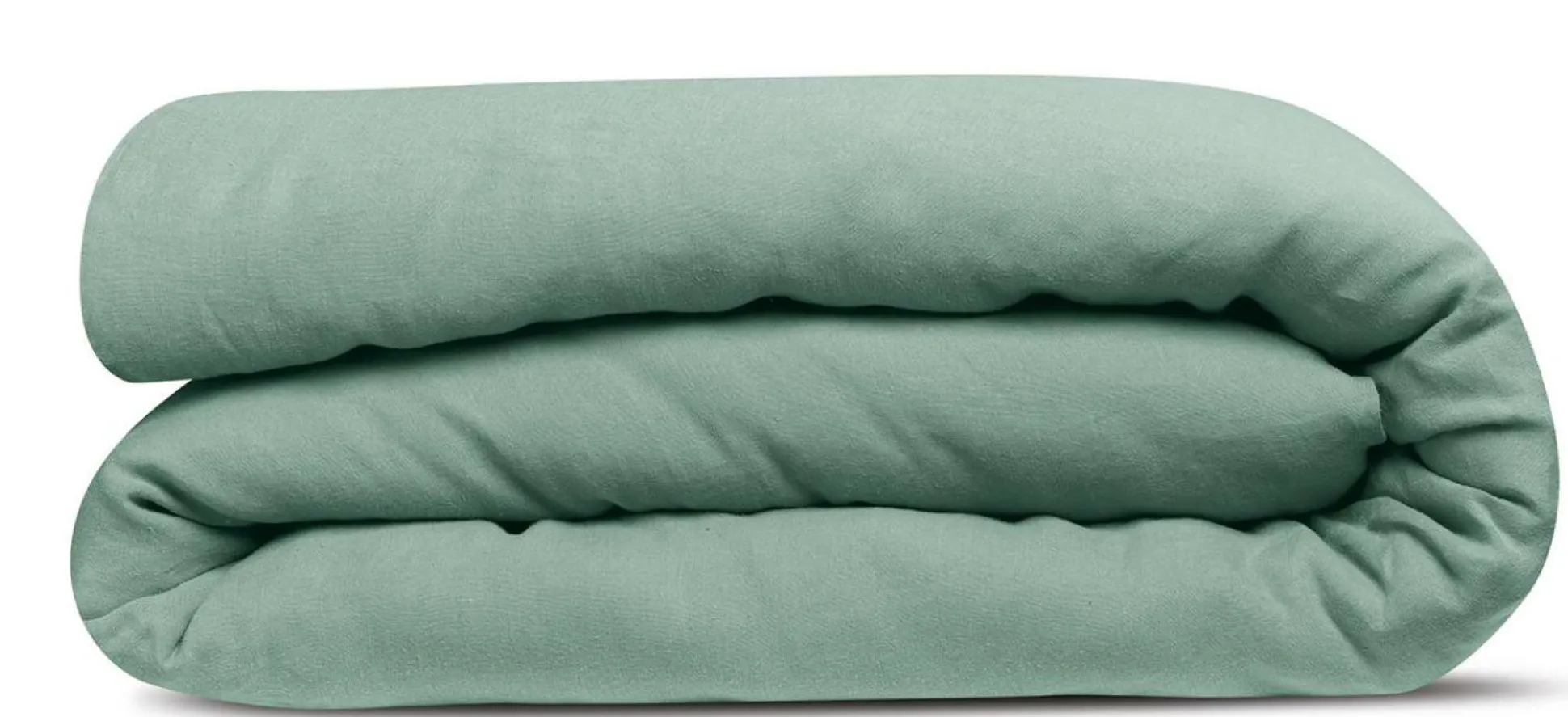 VIVARAISE Housse de couette chanvre Kala - Sauge - 240 x 220 cm