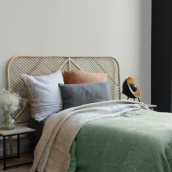 VIVARAISE Taie d'oreiller chanvre Kala - Sauge - Taie d'oreiller 65 x 65 cm