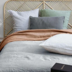 VIVARAISE Taie d'oreiller chanvre Kala - Perle - Taie d'oreiller 50 x 75 cm